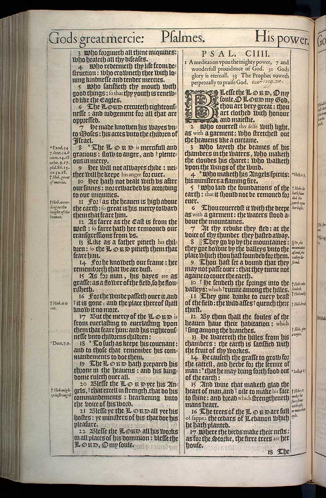 Psalms Chapter 104 Original 1611 Bible Scan