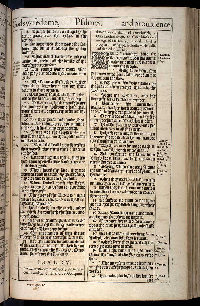 Psalms Chapter 104 Original 1611 Bible Scan