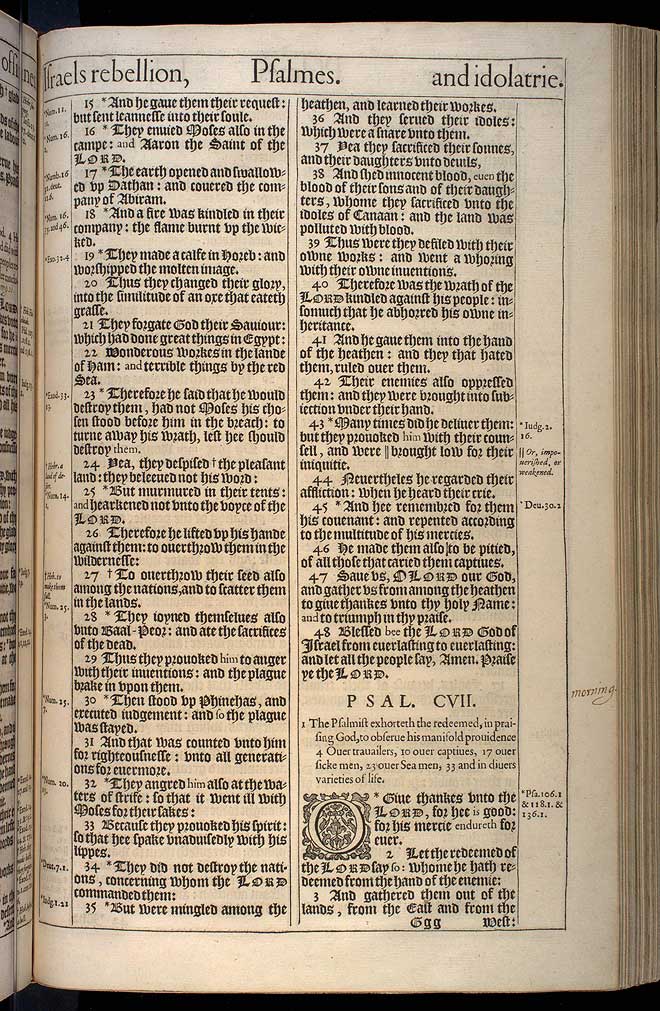 Psalms Chapter 107 Original 1611 Bible Scan
