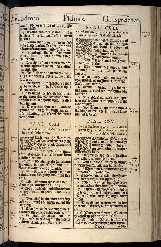 Psalms Chapter 113 Original 1611 Bible Scan