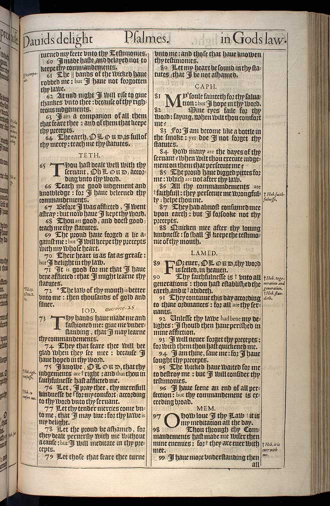 Psalms Chapter 119 Original 1611 Bible Scan