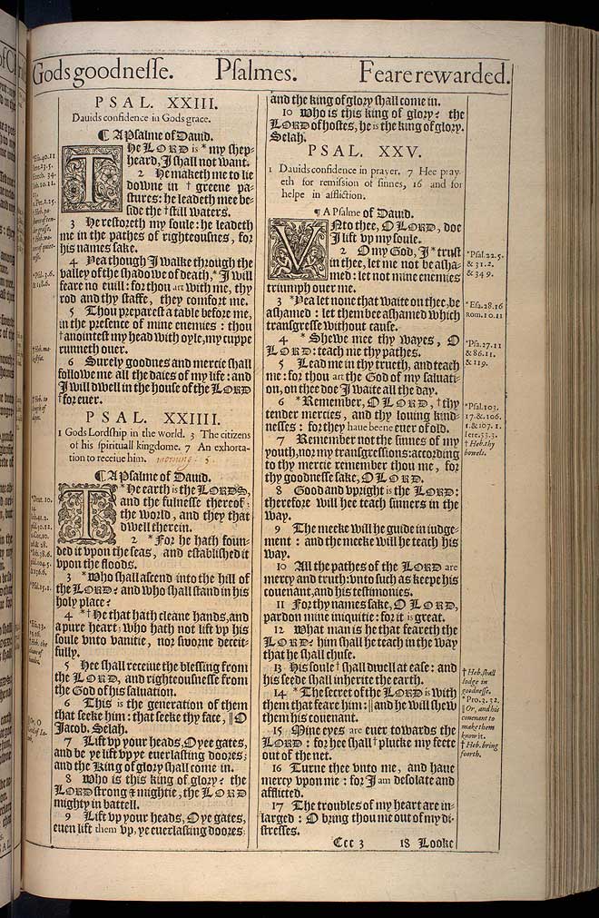 Psalms Chapter 23 Original 1611 Bible Scan