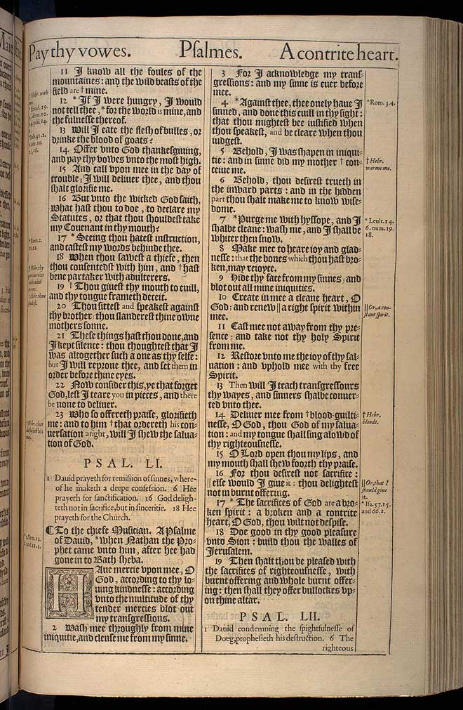 Psalms Chapter 51 Original 1611 Bible Scan