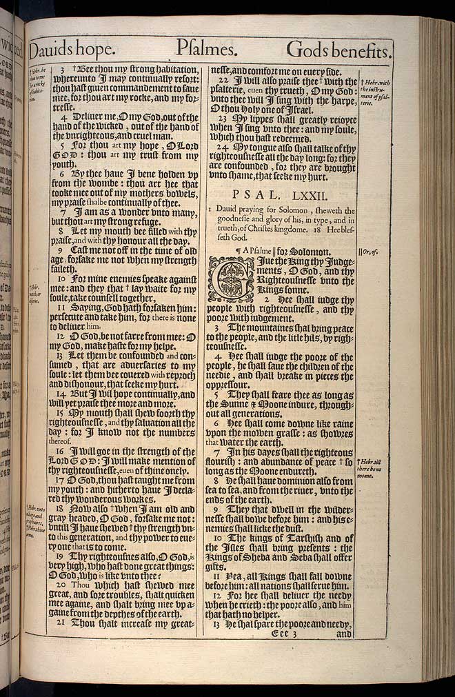 Psalms Chapter 72 Original 1611 Bible Scan