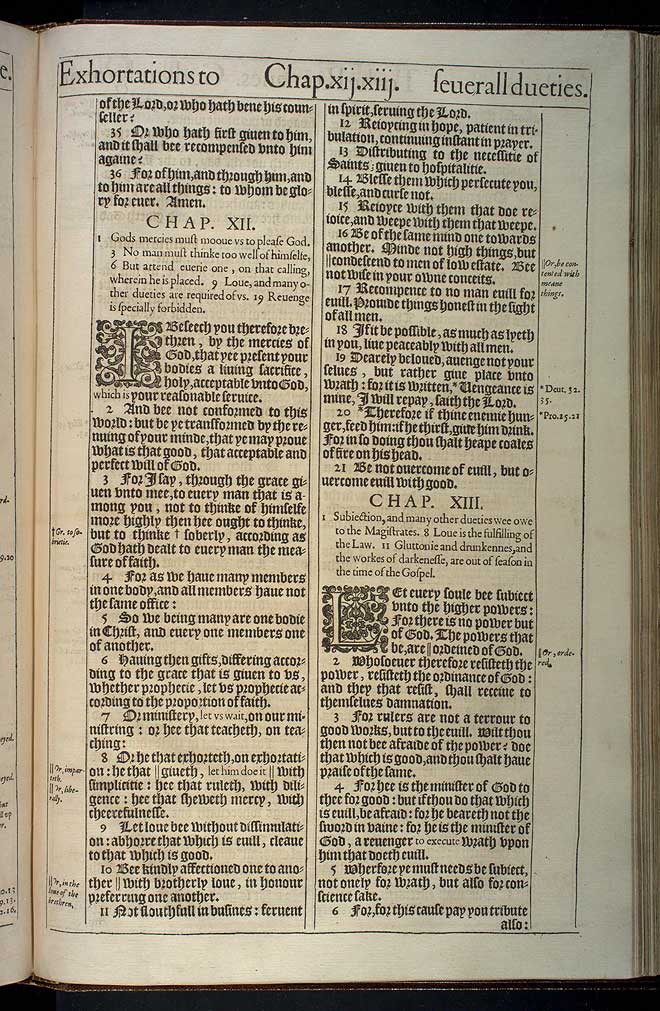 Romans Chapter 11 Original 1611 Bible Scan