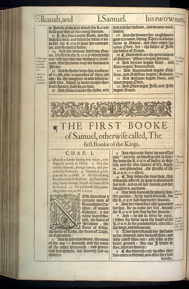 1 Samuel Chapter 1 Original 1611 Bible Scan