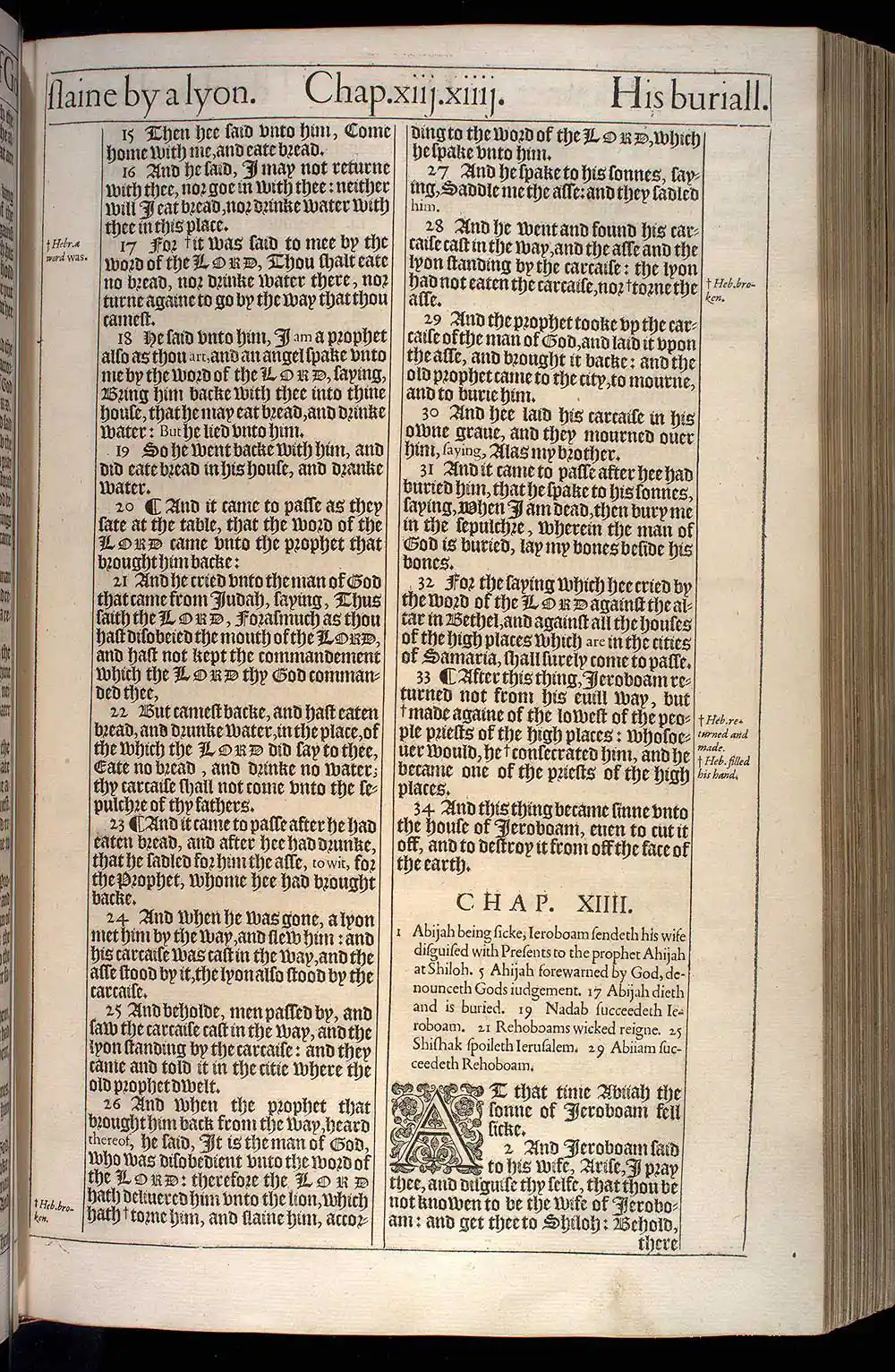 1 Kings Chapter 13 Original 1611 KJV Bible Scan