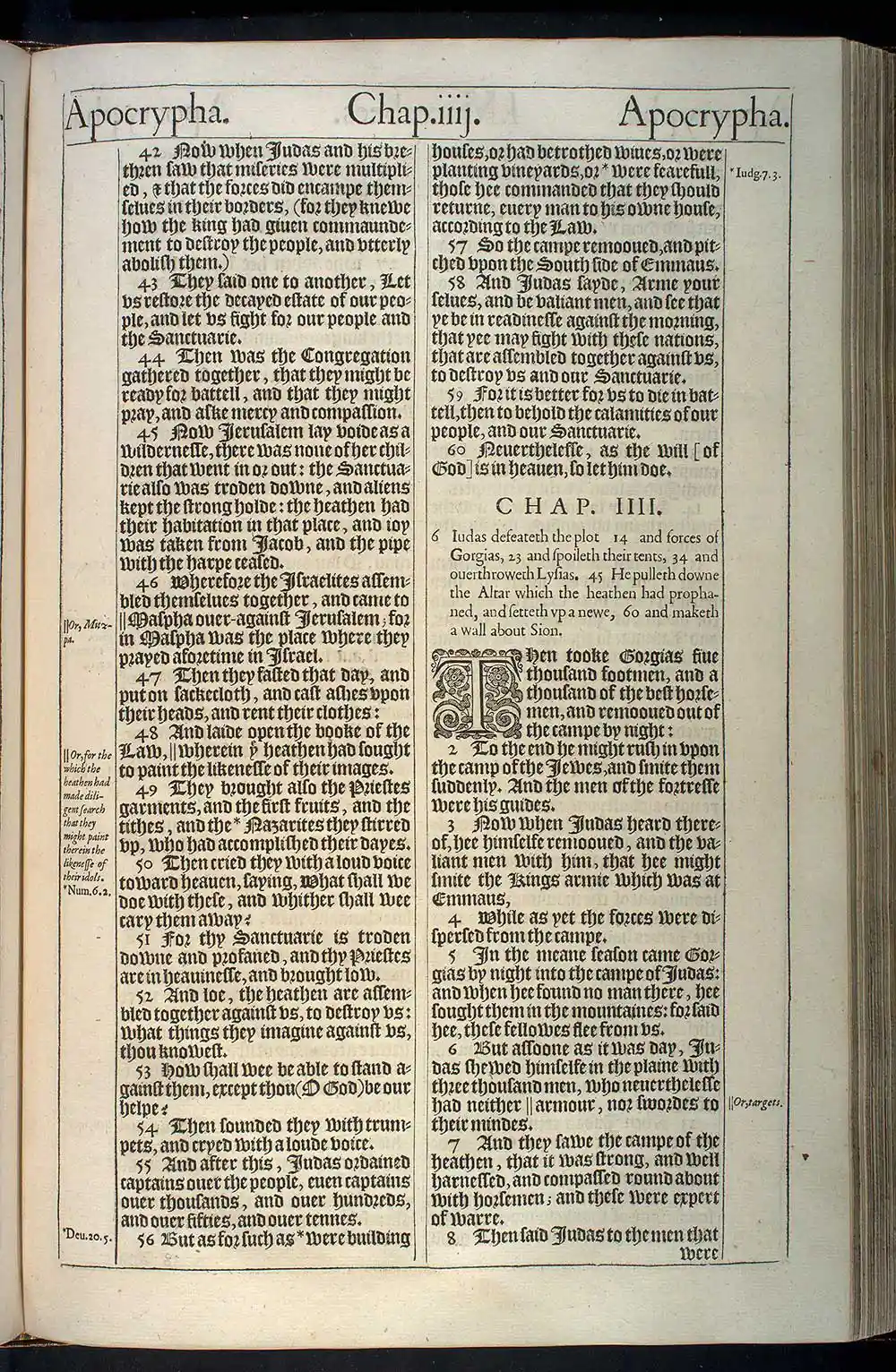 1 Maccabees Chapter 4 Original 1611 KJV Bible Scan