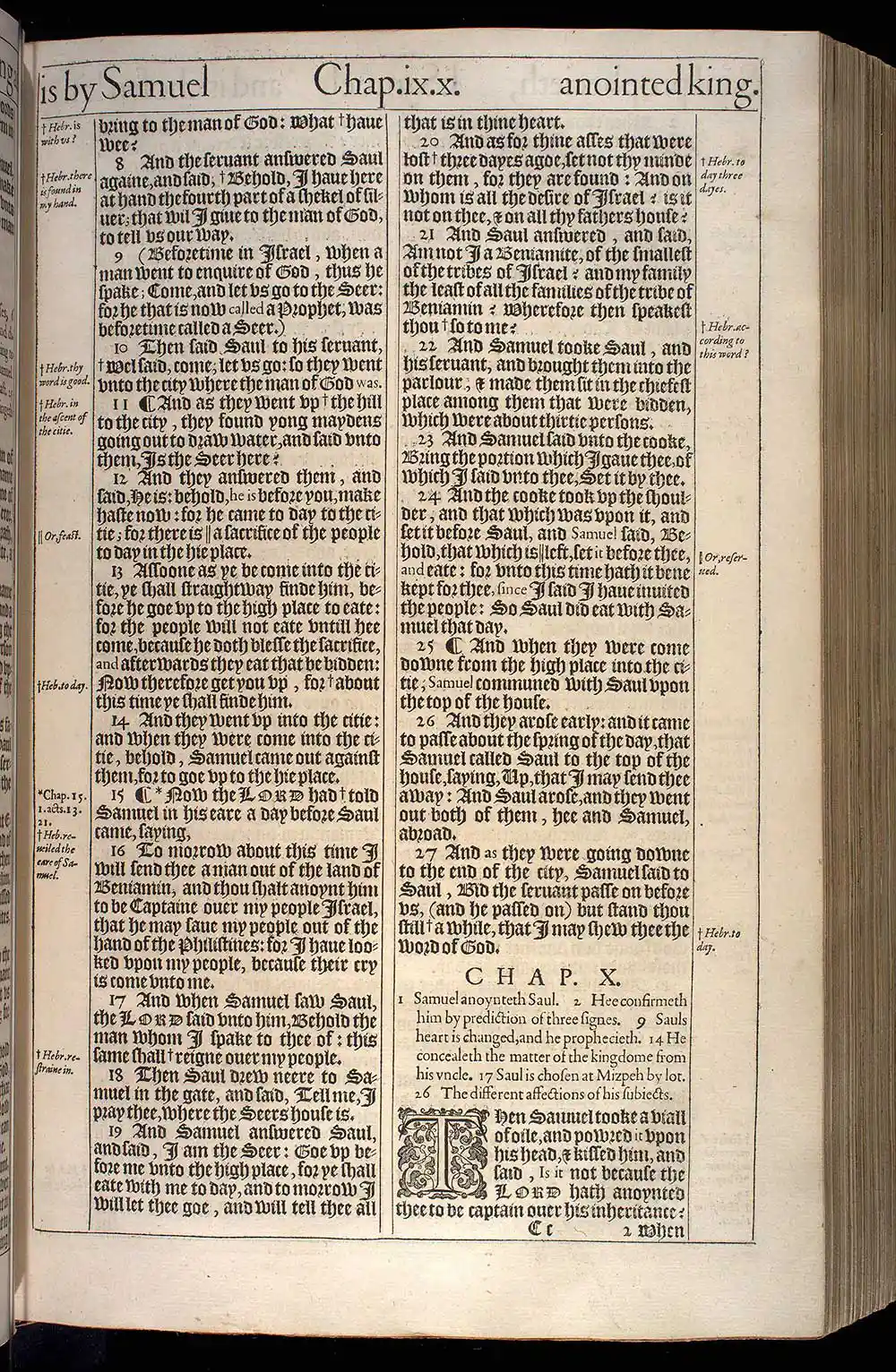1 Samuel Chapter 9 Original 1611 KJV Bible Scan