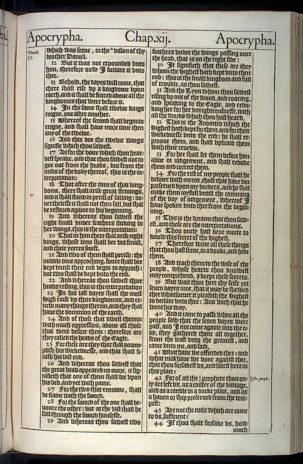 2 Esdras Chapter 12 Original 1611 KJV Bible Scan