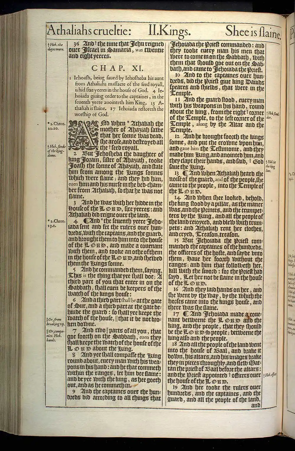 2 Kings Chapter 11 Original 1611 KJV Bible Scan