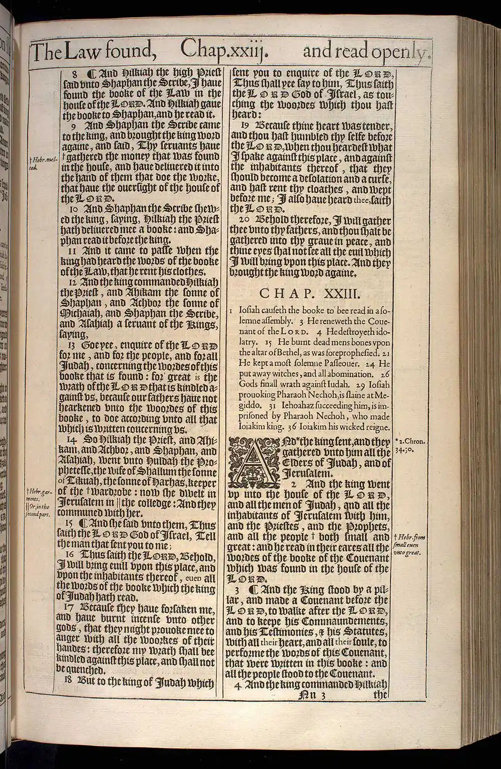 2 Kings Chapter 23 Original 1611 KJV Bible Scan