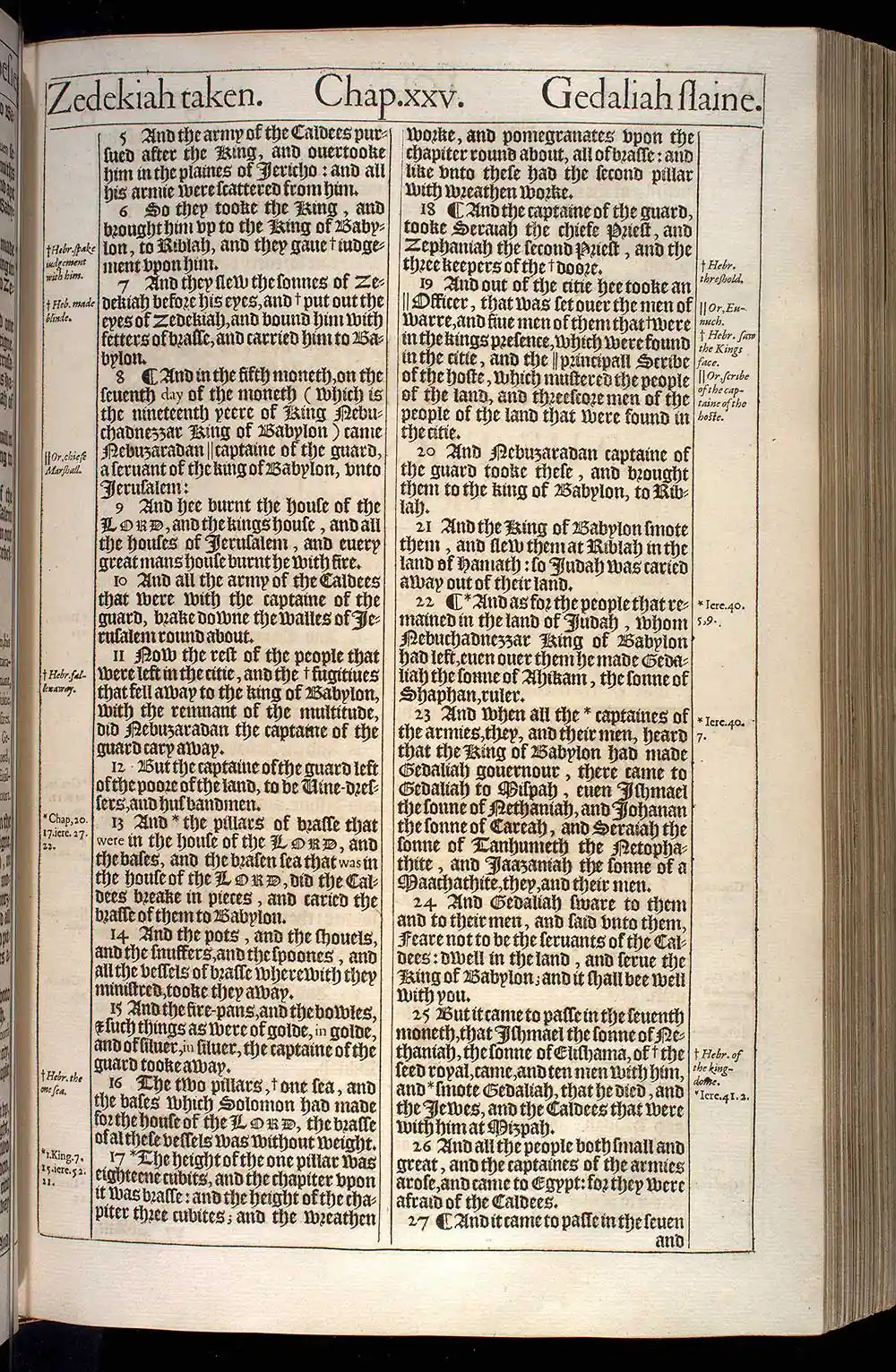 2 Kings Chapter 25 Original 1611 KJV Bible Scan