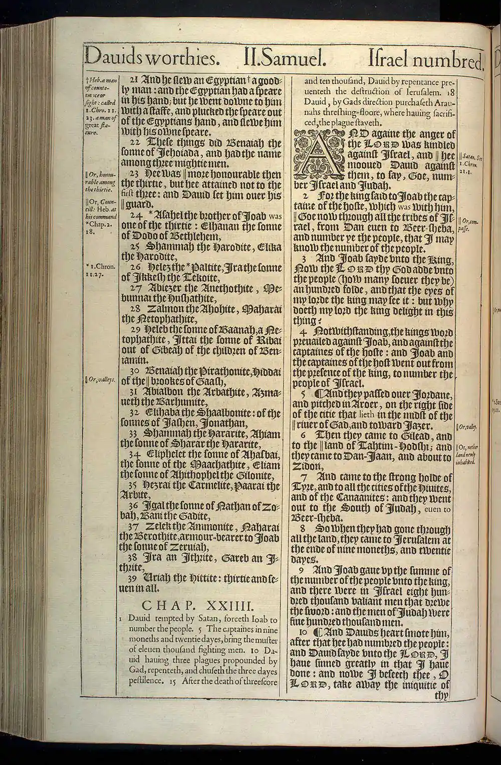 2 Samuel Chapter 23 Original 1611 KJV Bible Scan