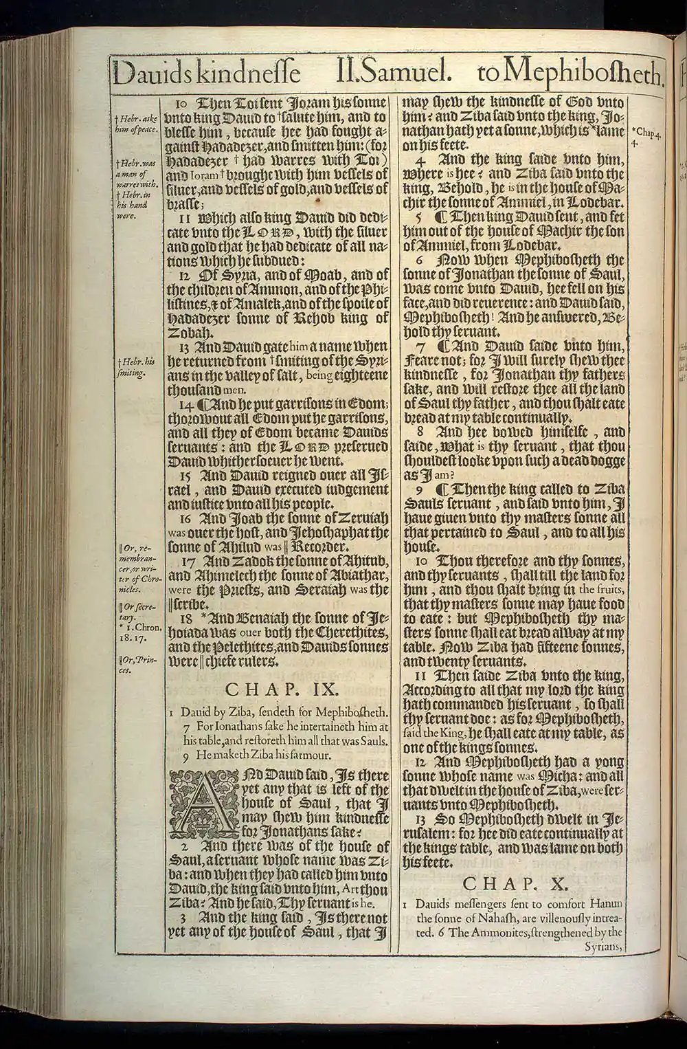 2 Samuel Chapter 8 Original 1611 KJV Bible Scan