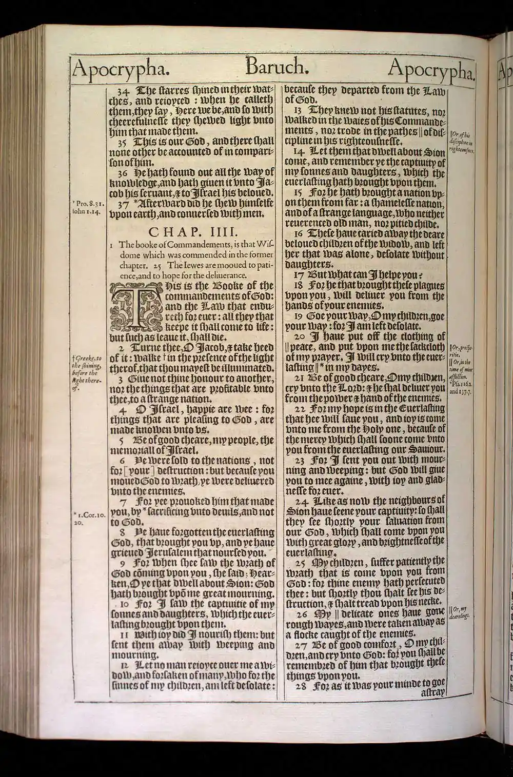 Baruch Chapter 3 Original 1611 KJV Bible Scan