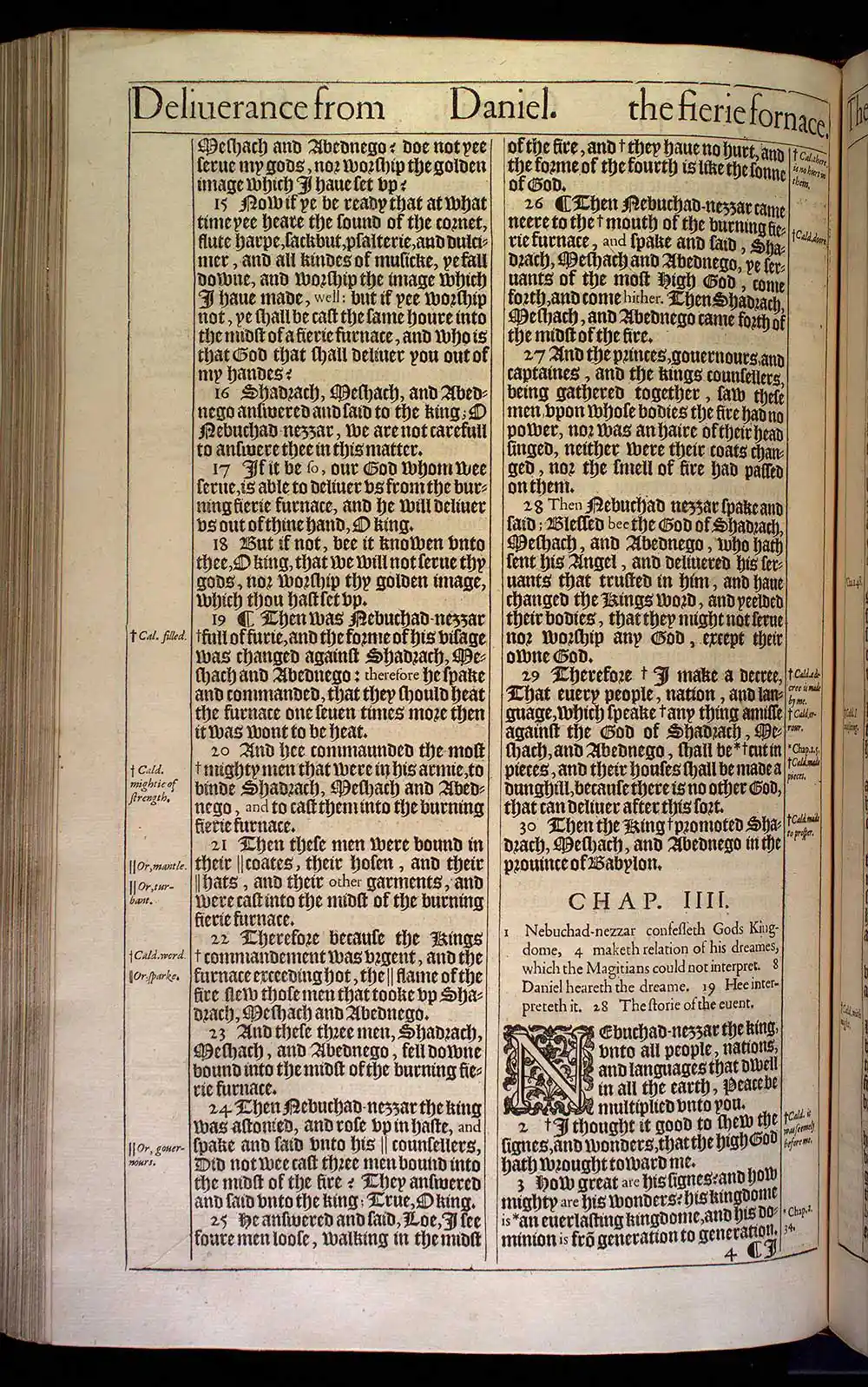 Daniel Chapter 4 Original 1611 KJV Bible Scan
