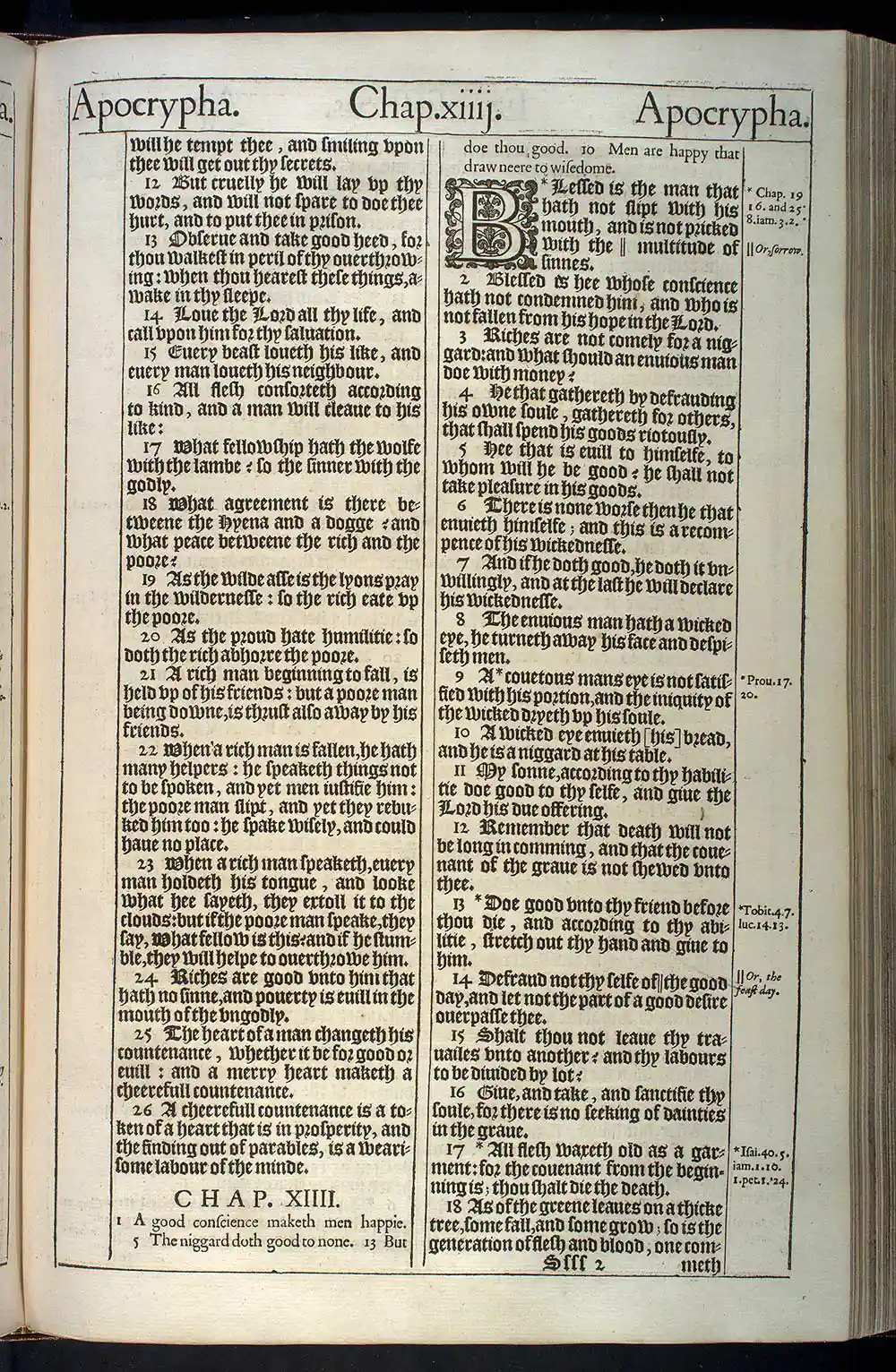 Ecclesiasticus Chapter 13 Original 1611 KJV Bible Scan