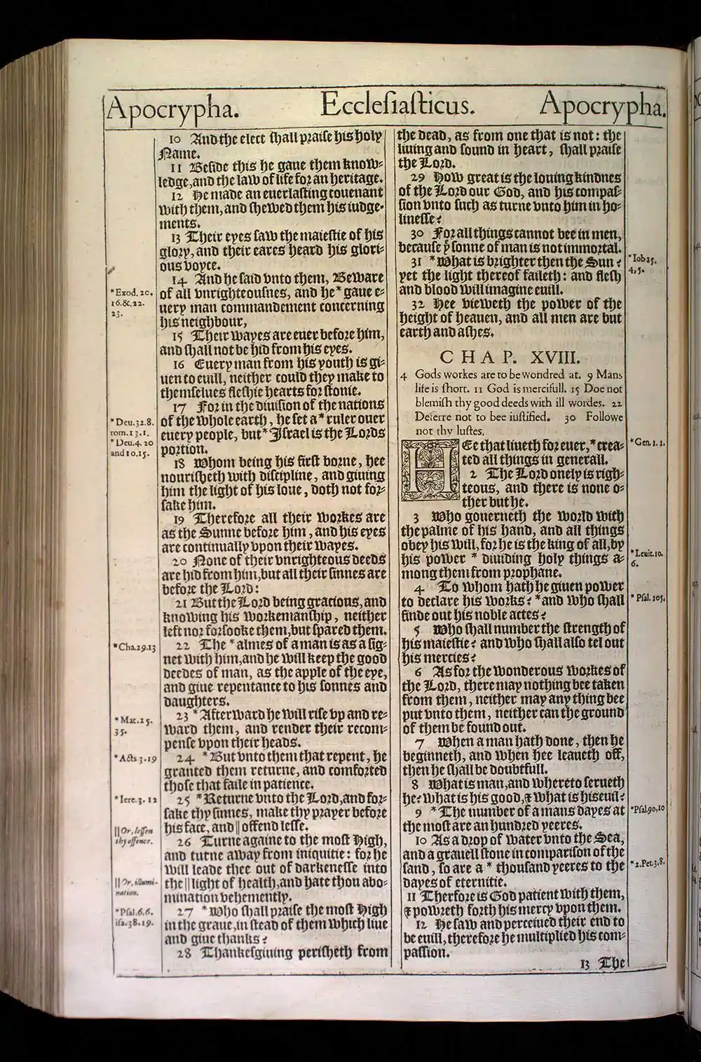Ecclesiasticus Chapter 17 Original 1611 KJV Bible Scan
