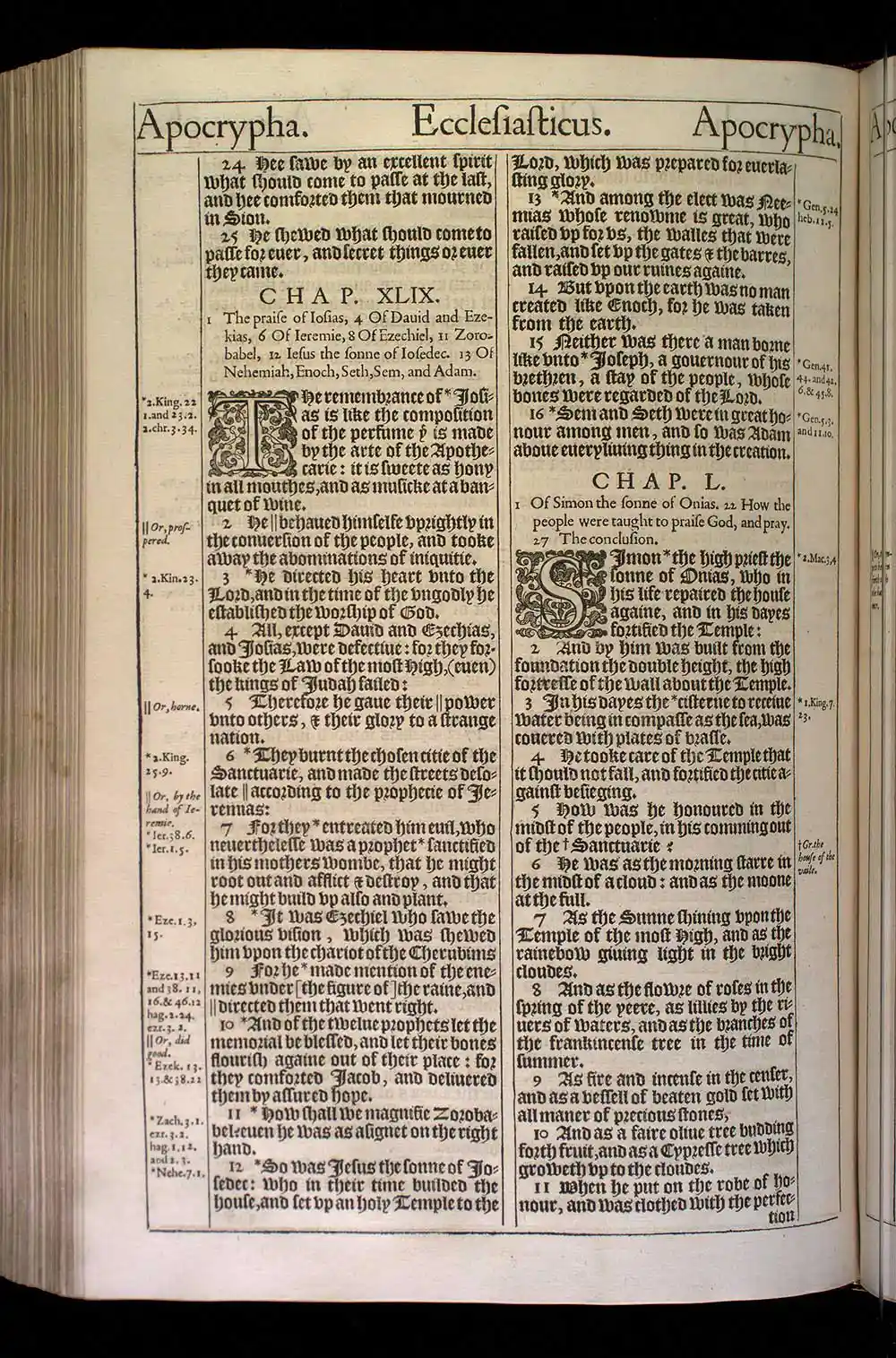 Ecclesiasticus Chapter 50 Original 1611 KJV Bible Scan
