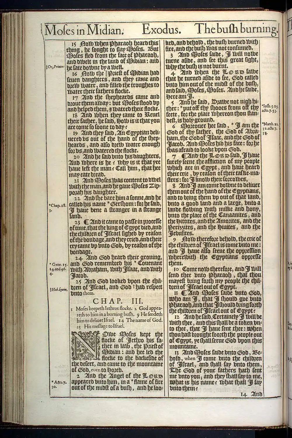 Exodus Chapter 2 Original 1611 KJV Bible Scan