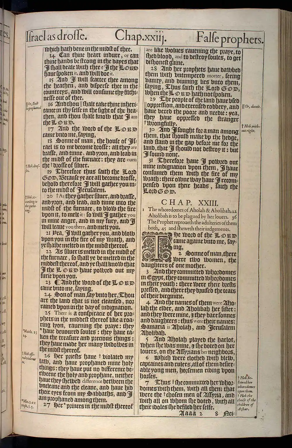 Ezekiel Chapter 23 Original 1611 KJV Bible Scan