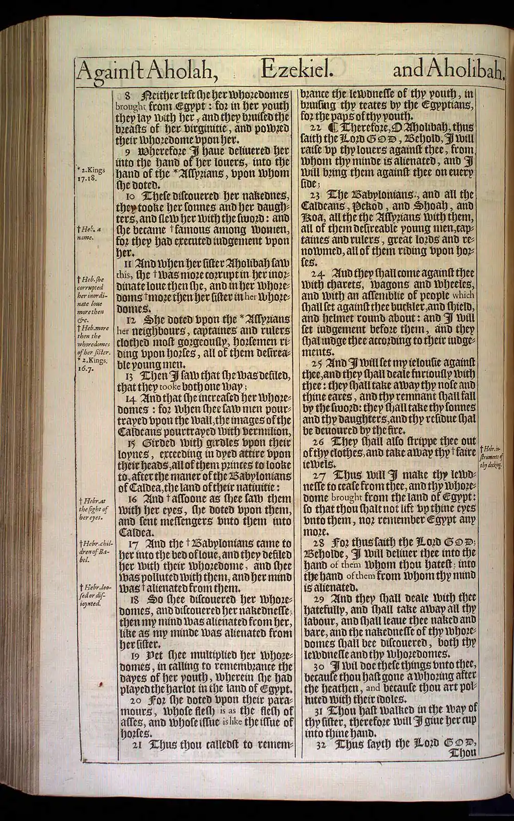 Ezekiel Chapter 23 Original 1611 KJV Bible Scan