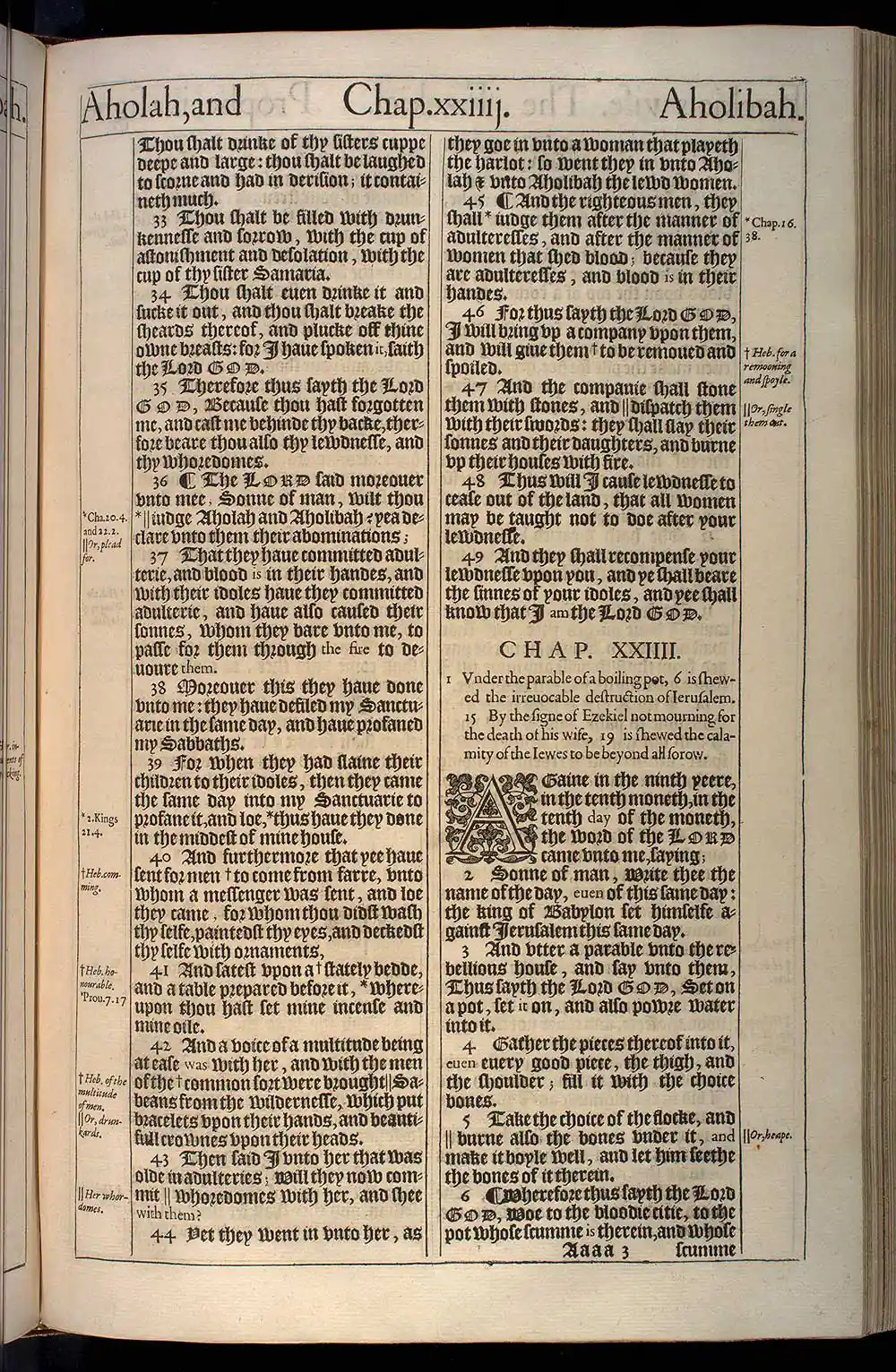 Ezekiel Chapter 23 Original 1611 KJV Bible Scan