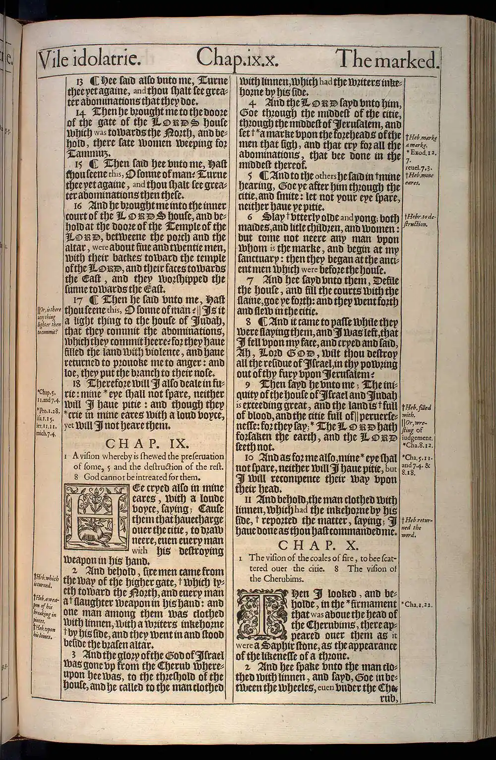 Ezekiel Chapter 10 Original 1611 KJV Bible Scan
