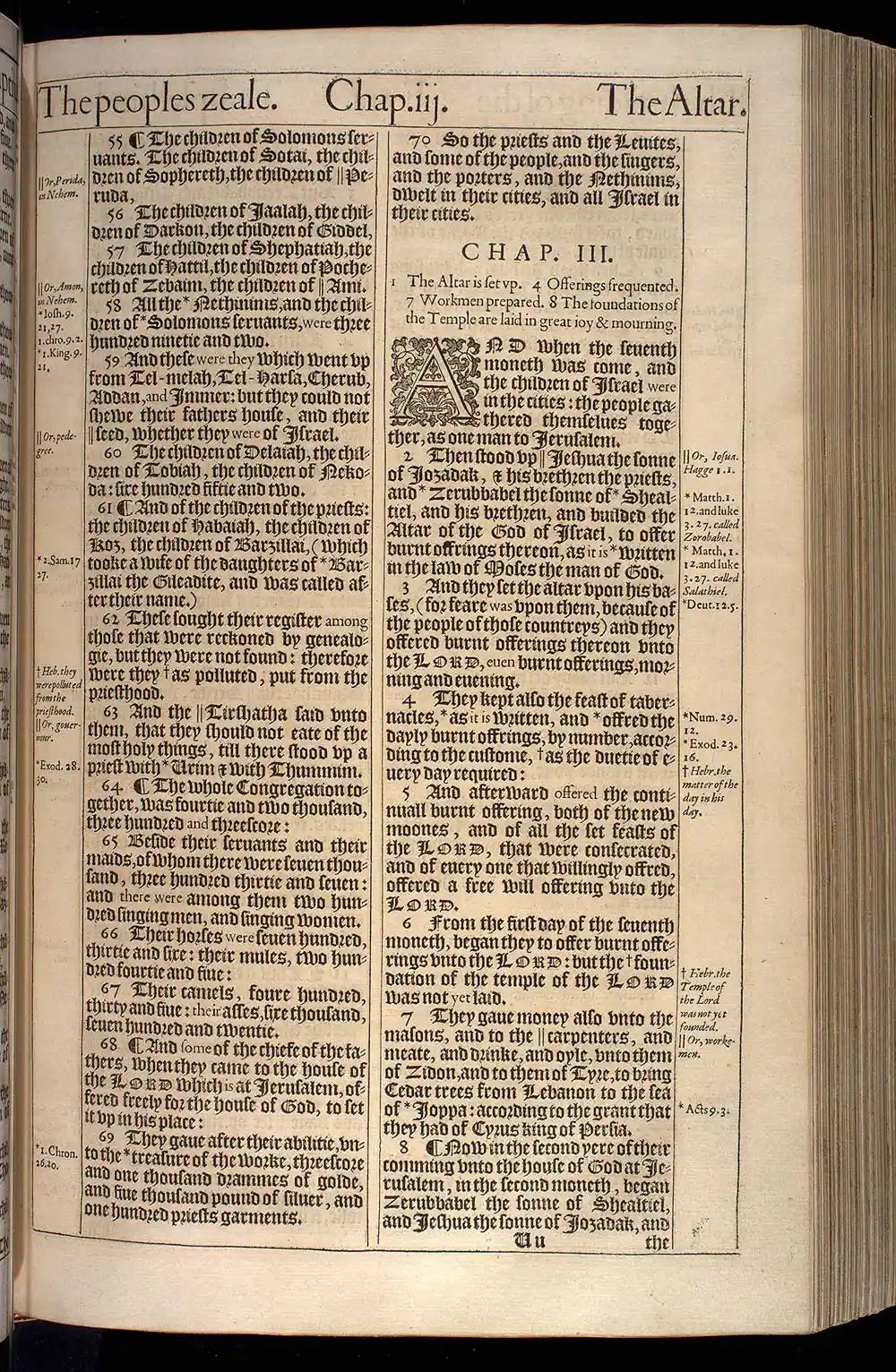 Ezra Chapter 2 Original 1611 KJV Bible Scan