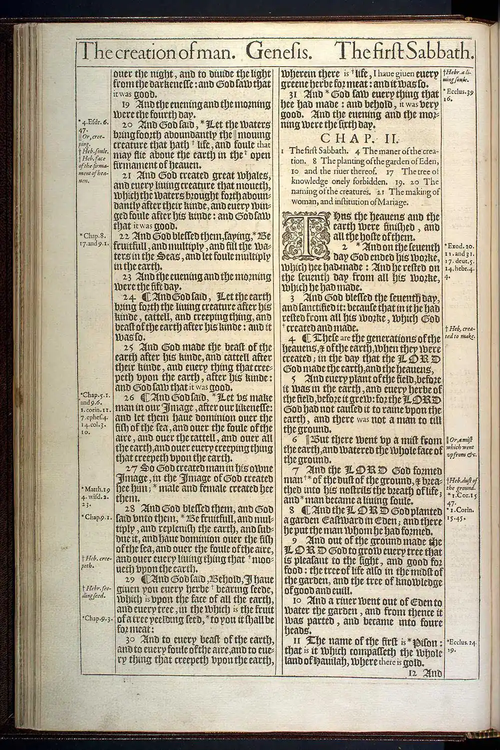Genesis Chapter 1 Original 1611 KJV Bible Scan