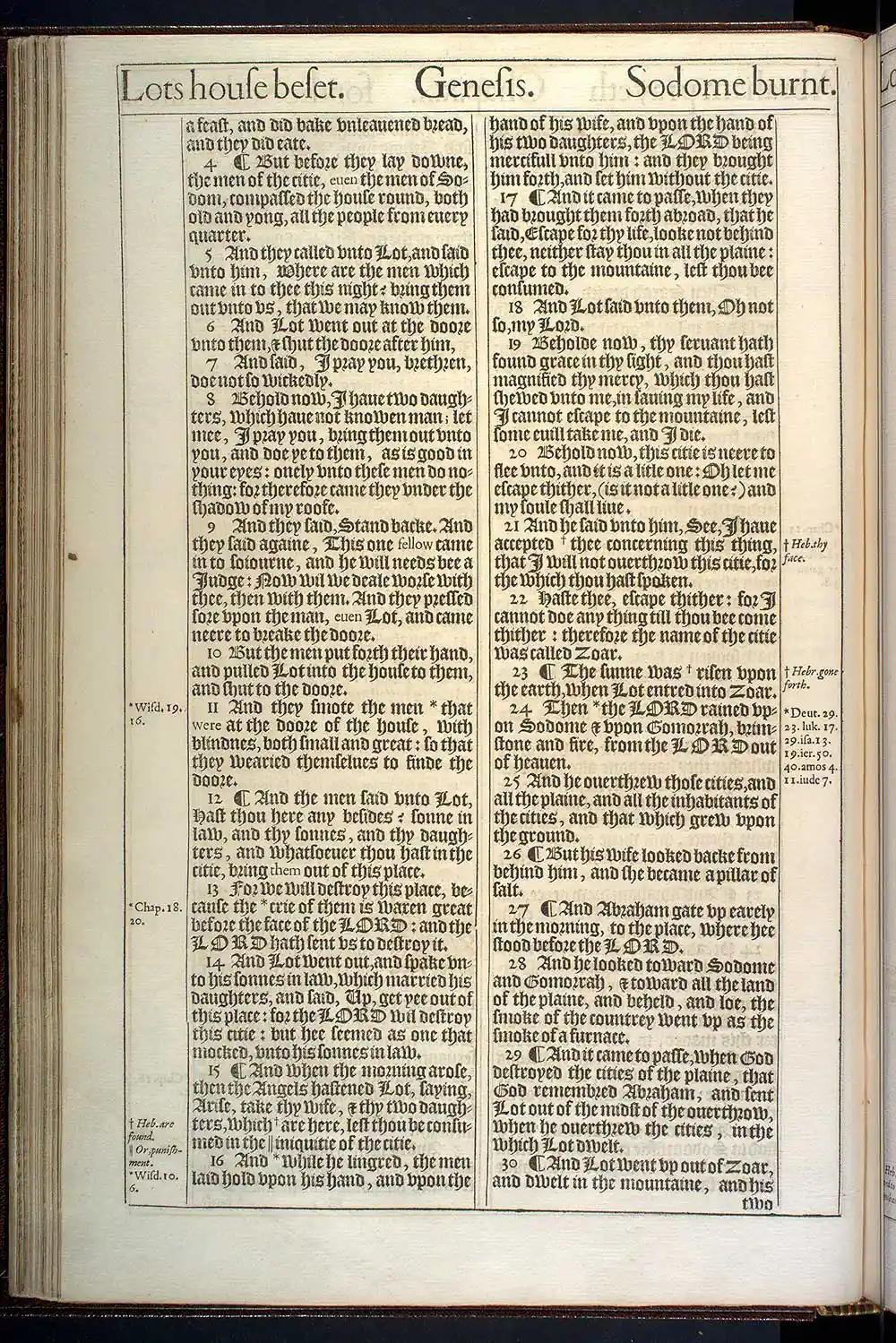 Genesis Chapter 19 Original 1611 KJV Bible Scan