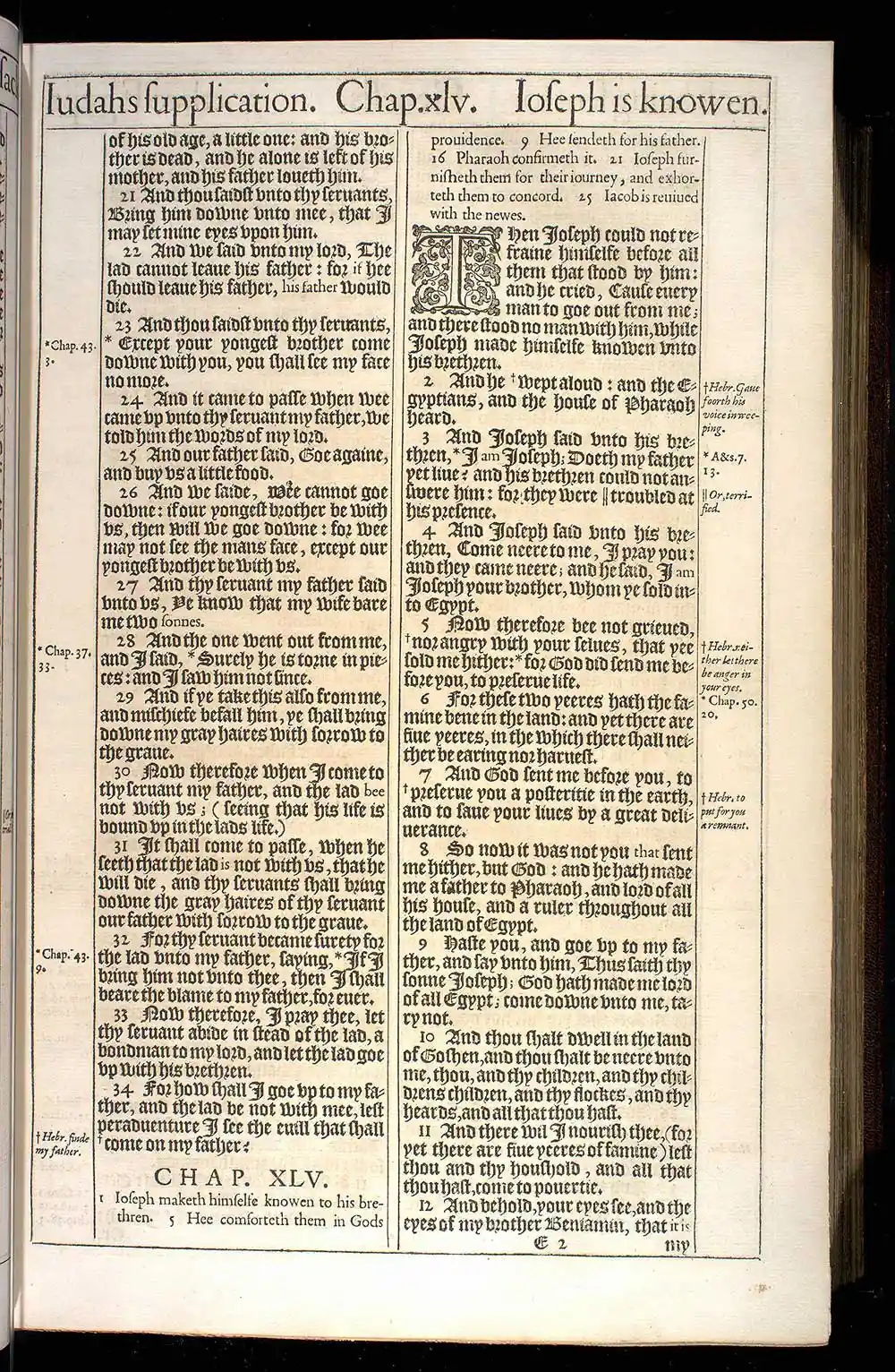 Genesis Chapter 44 Original 1611 KJV Bible Scan