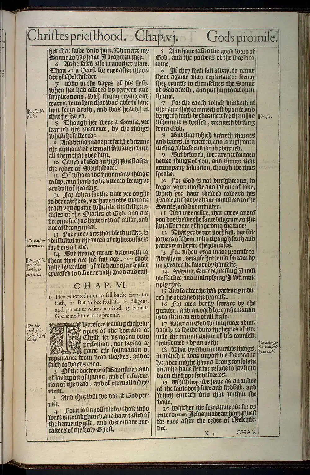 Hebrews Chapter 5 Original 1611 KJV Bible Scan