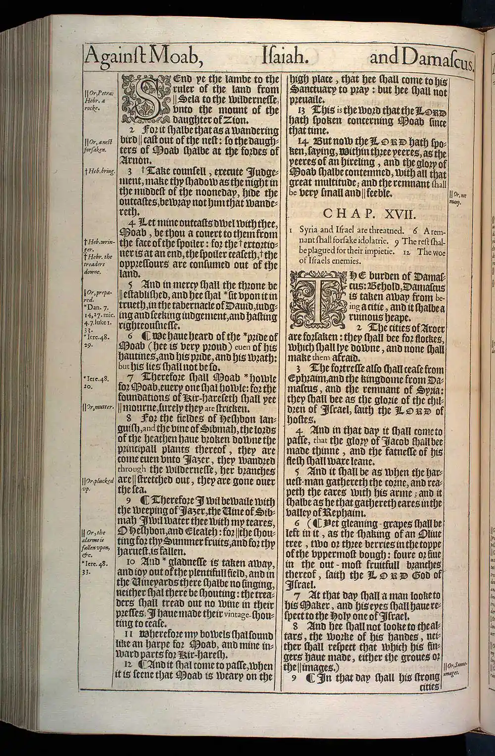 Isaiah Chapter 16 Original 1611 KJV Bible Scan