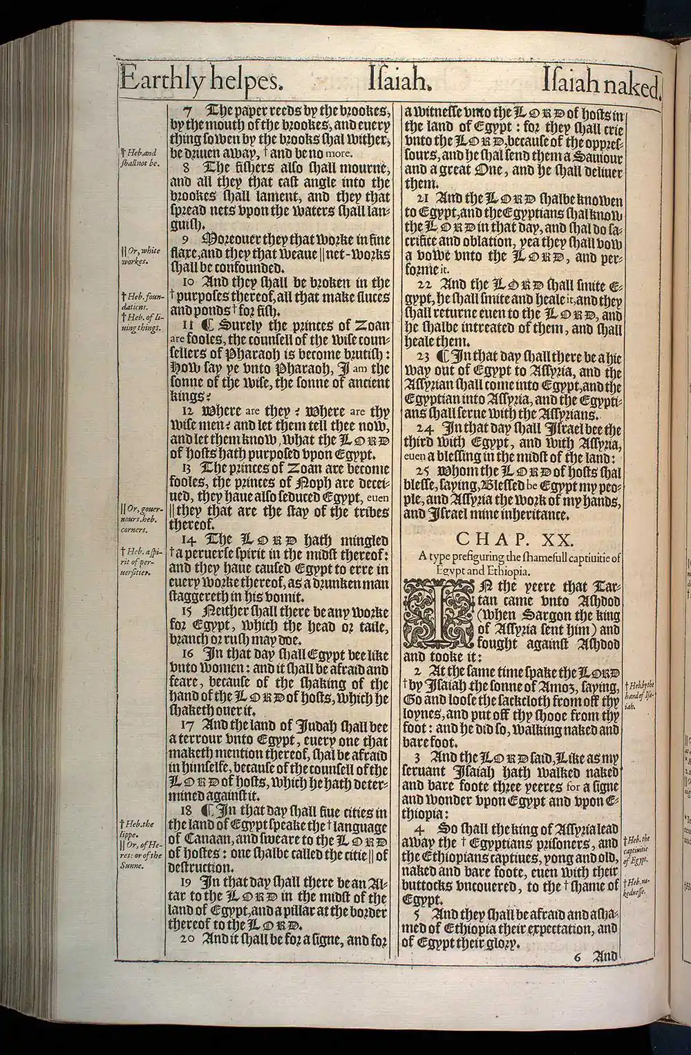 Isaiah Chapter 19 Original 1611 KJV Bible Scan