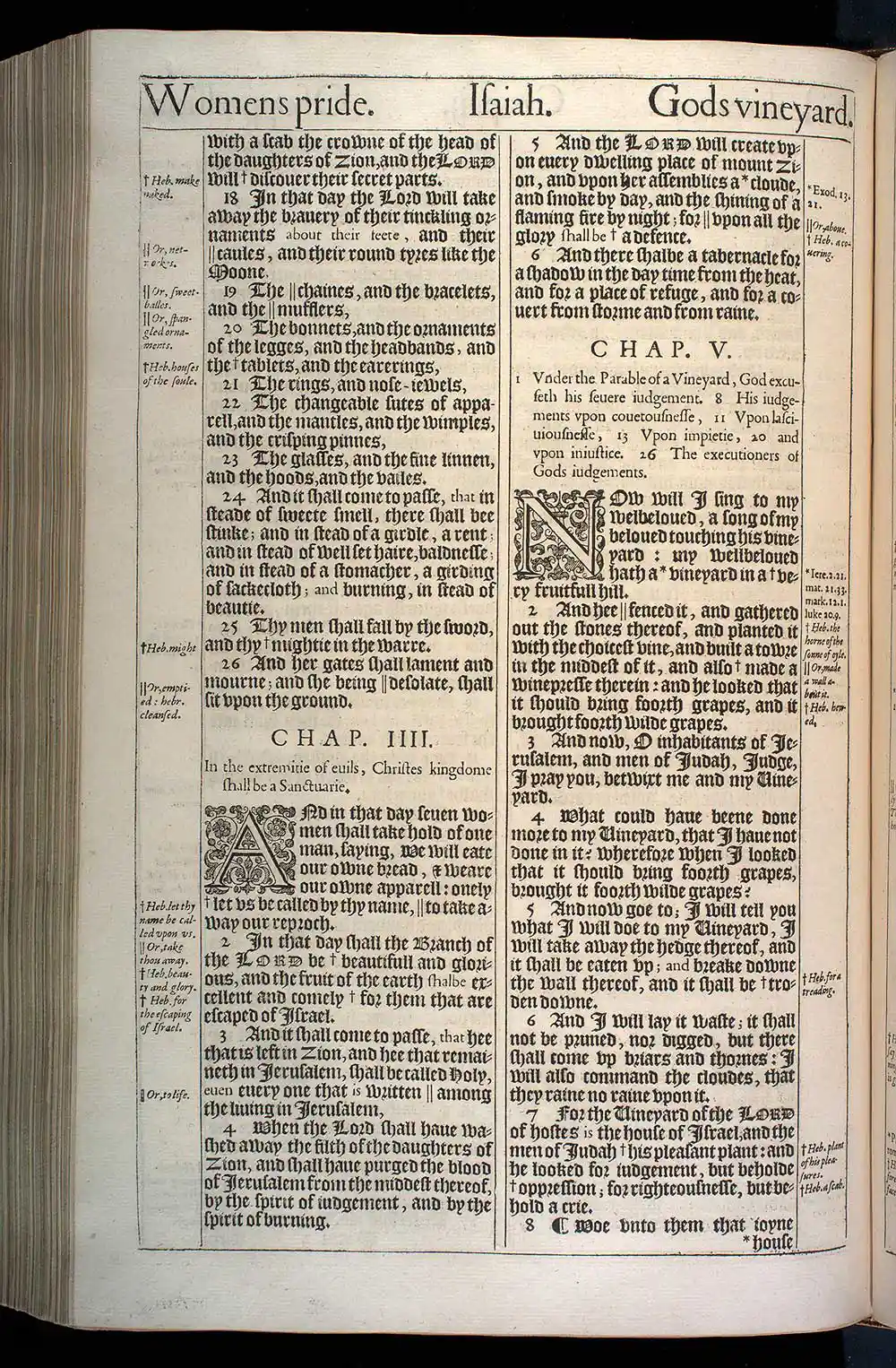 Isaiah Chapter 5 Original 1611 KJV Bible Scan