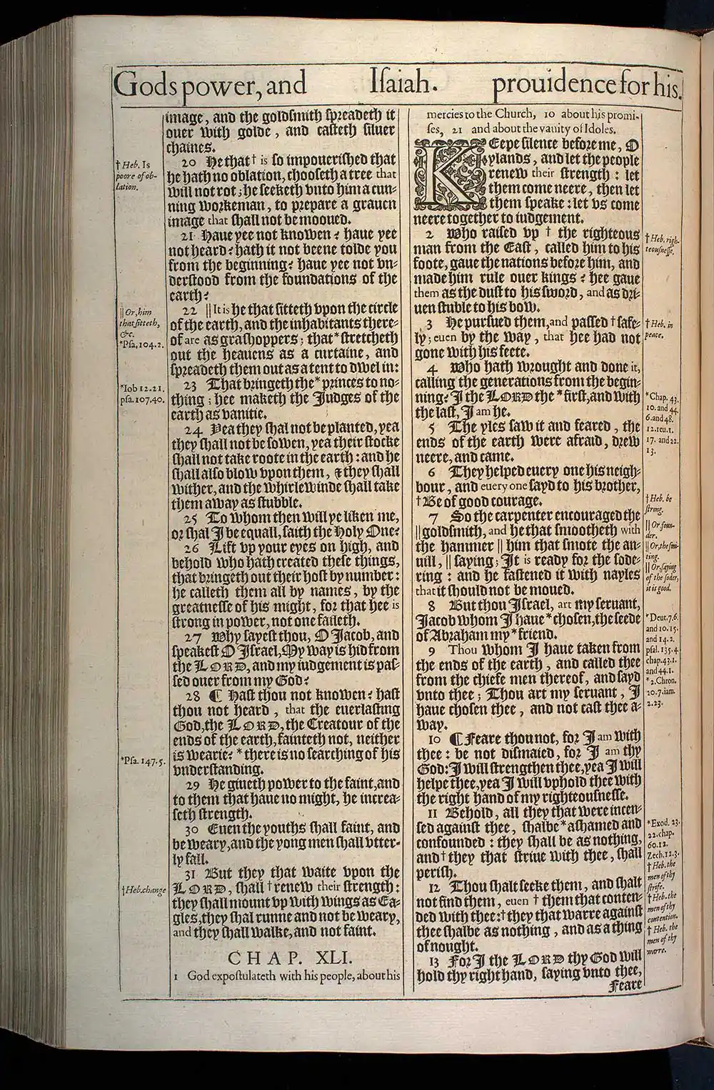 Isaiah Chapter 41 Original 1611 KJV Bible Scan