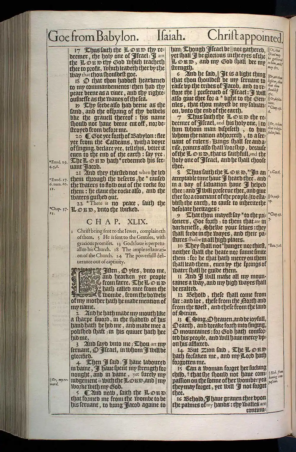 Isaiah Chapter 48 Original 1611 KJV Bible Scan