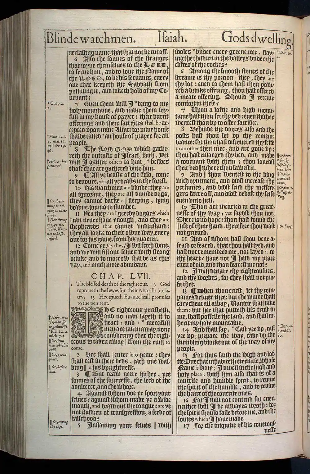 Isaiah Chapter 57 Original 1611 KJV Bible Scan