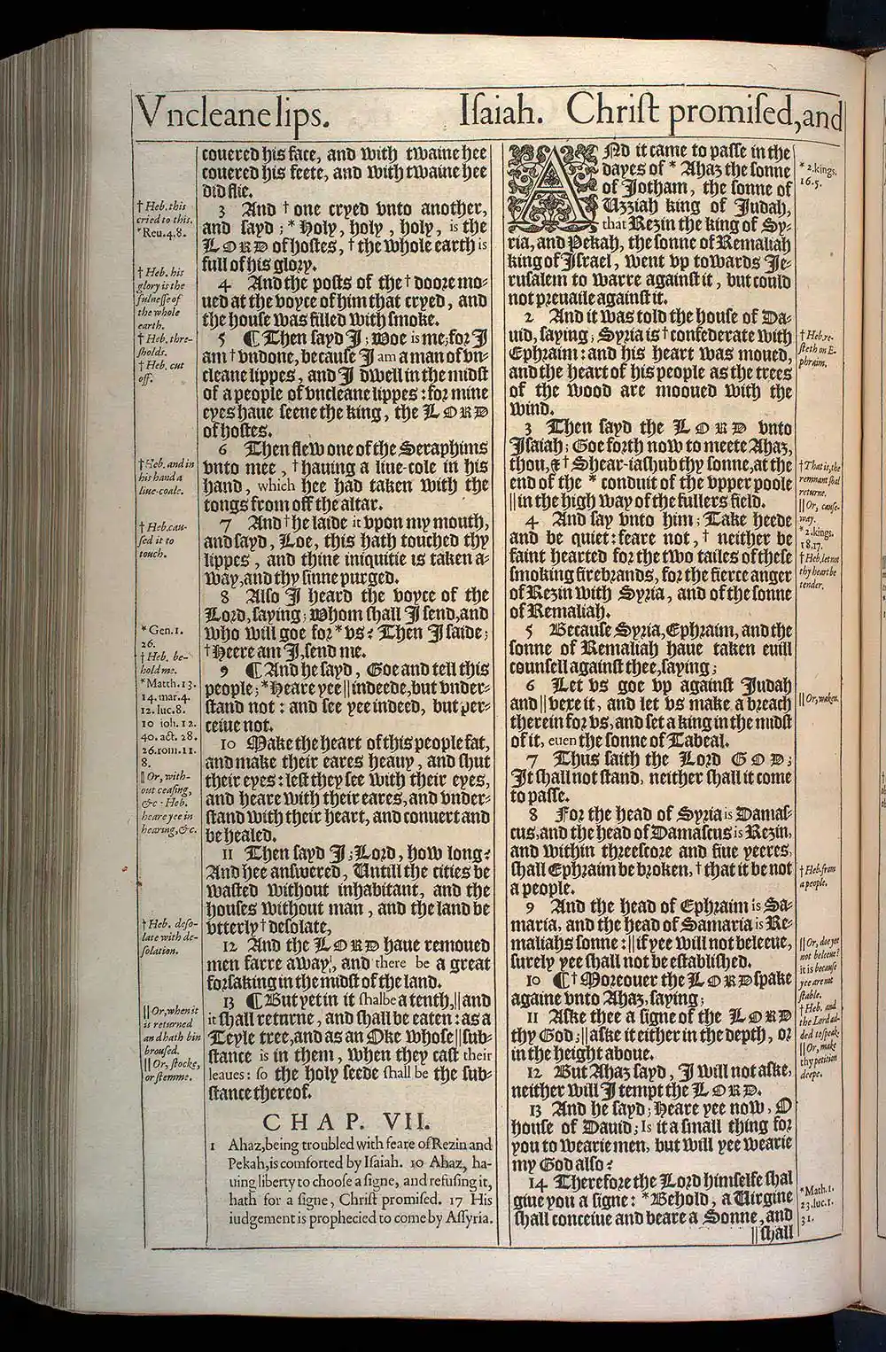 Isaiah Chapter 6 Original 1611 KJV Bible Scan