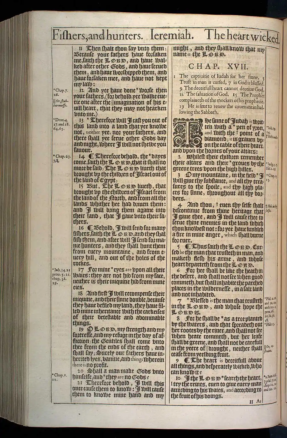 Jeremiah Chapter 17 Original 1611 KJV Bible Scan