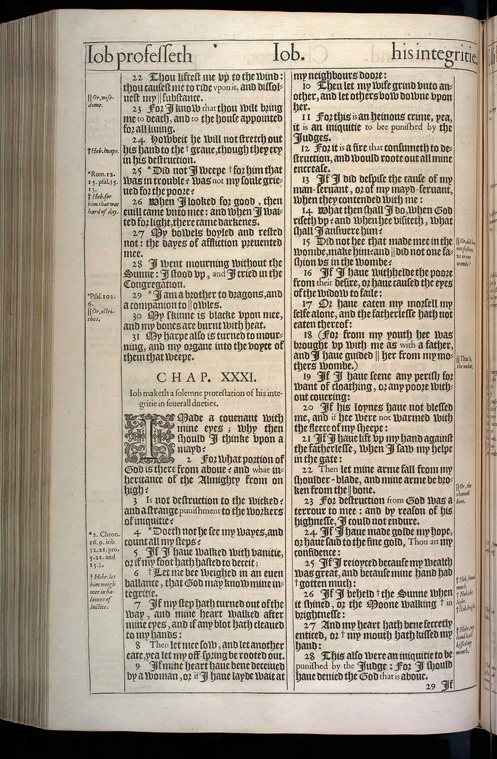 Job Chapter 30 Original 1611 KJV Bible Scan