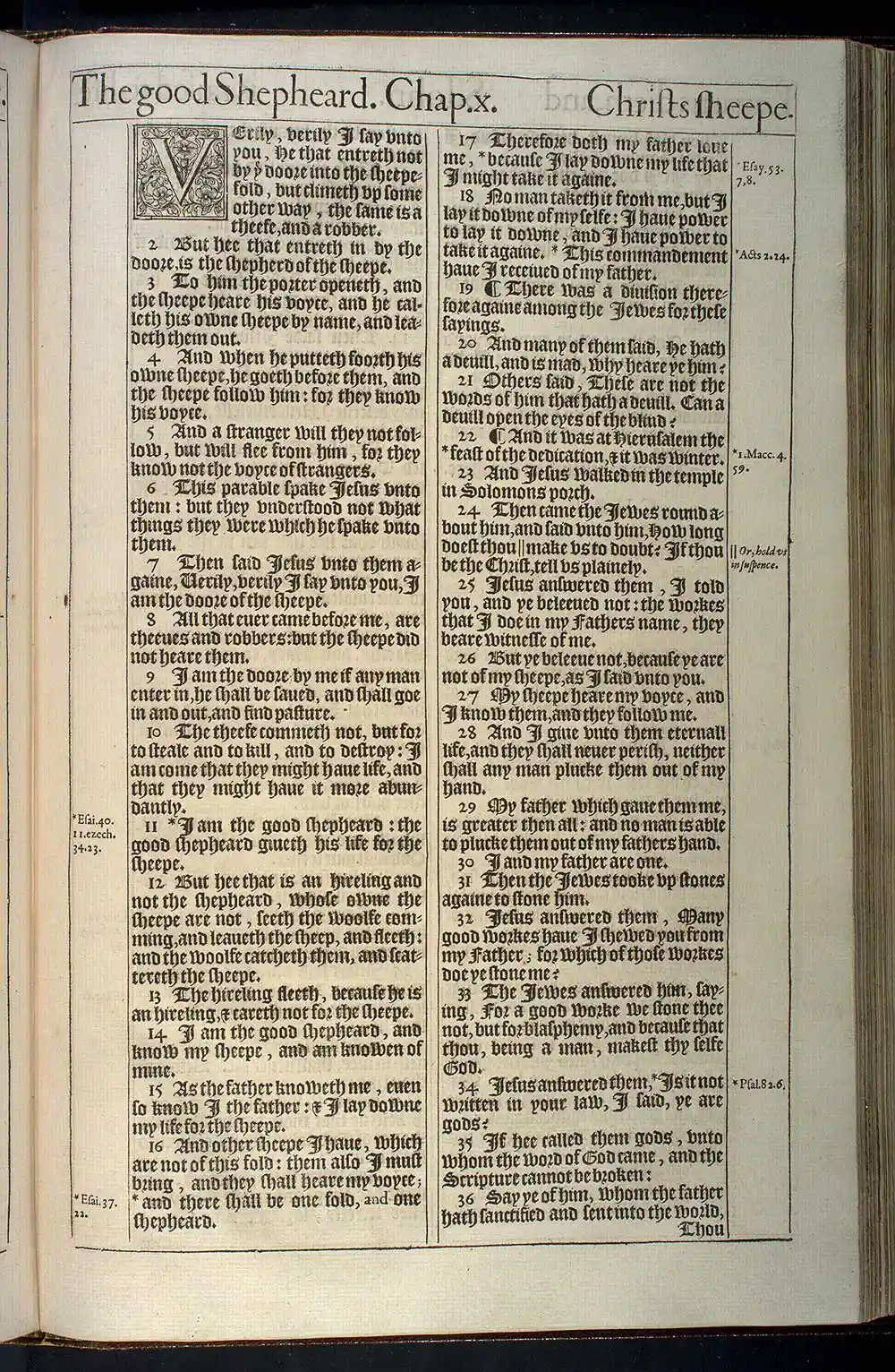 John Chapter 10 Original 1611 KJV Bible Scan