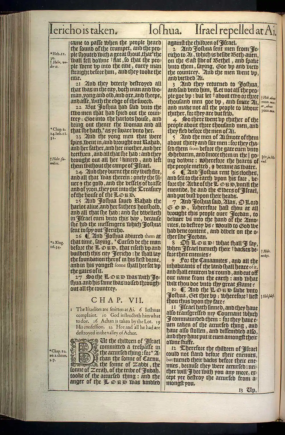 Joshua Chapter 6 Original 1611 KJV Bible Scan