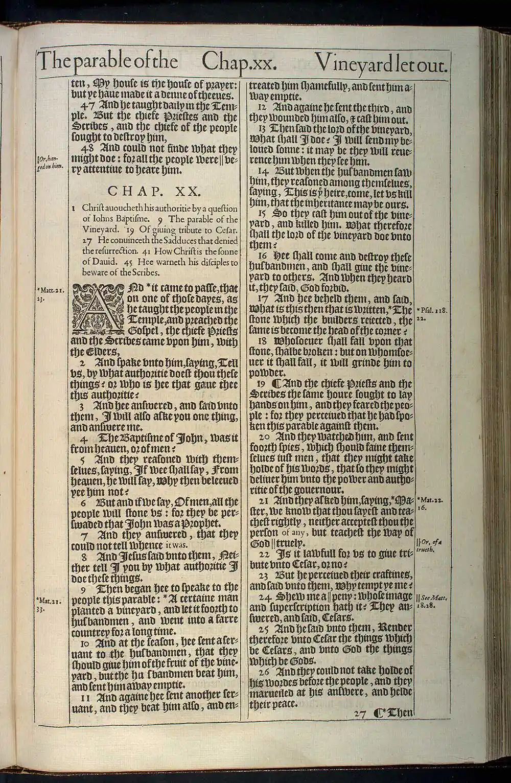 Luke Chapter 19 Original 1611 KJV Bible Scan