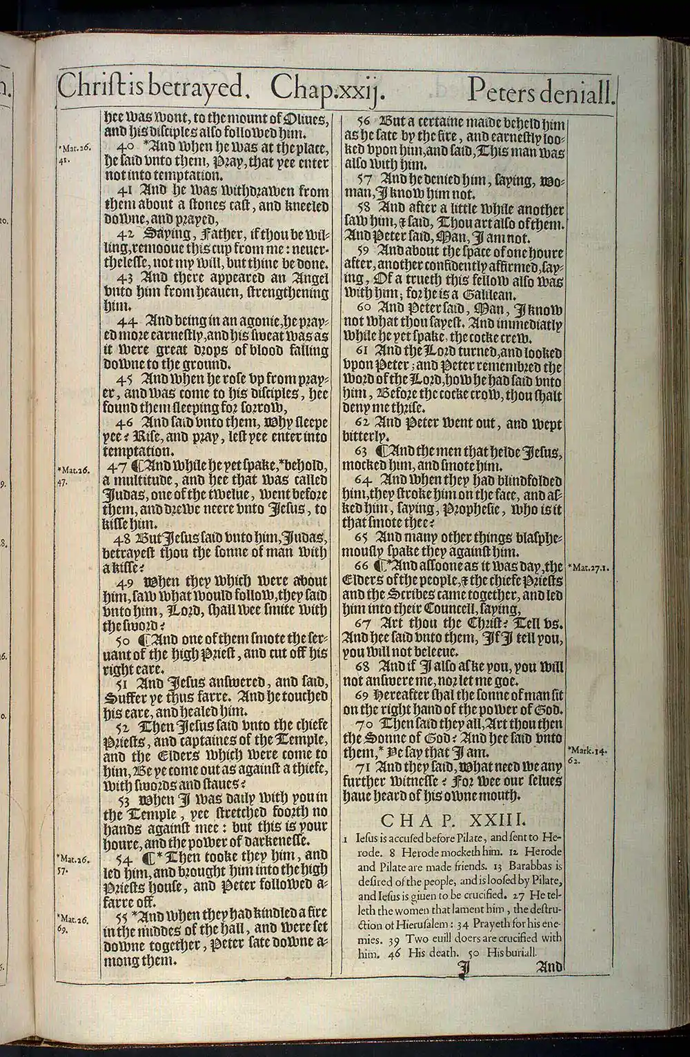 Luke Chapter 22 Original 1611 KJV Bible Scan