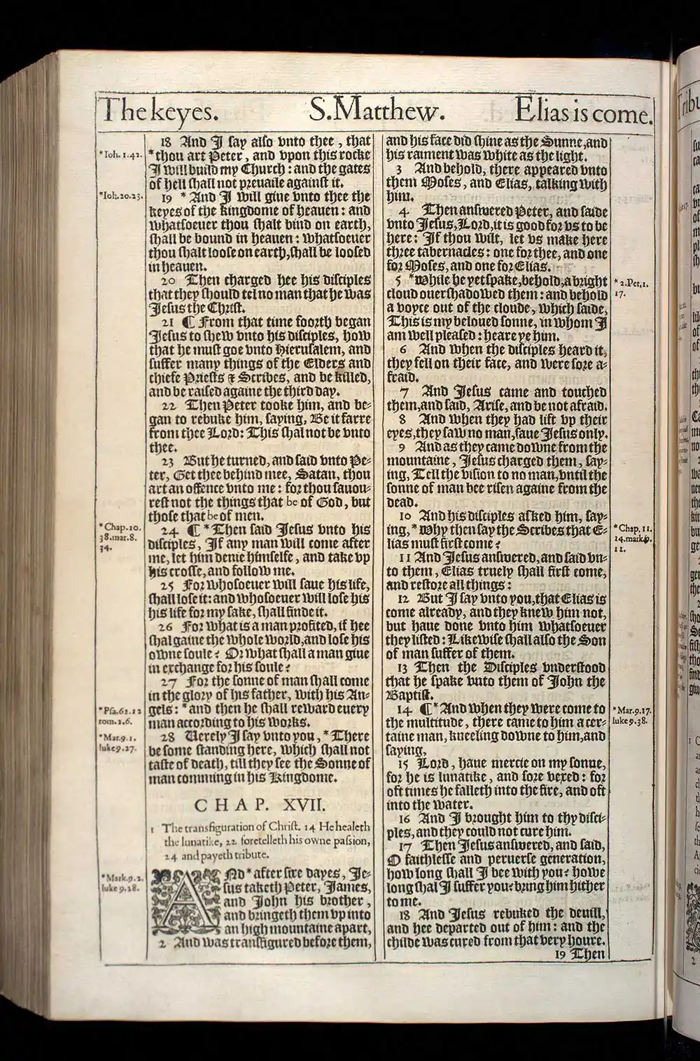 Matthew Chapter 16 Original 1611 KJV Bible Scan