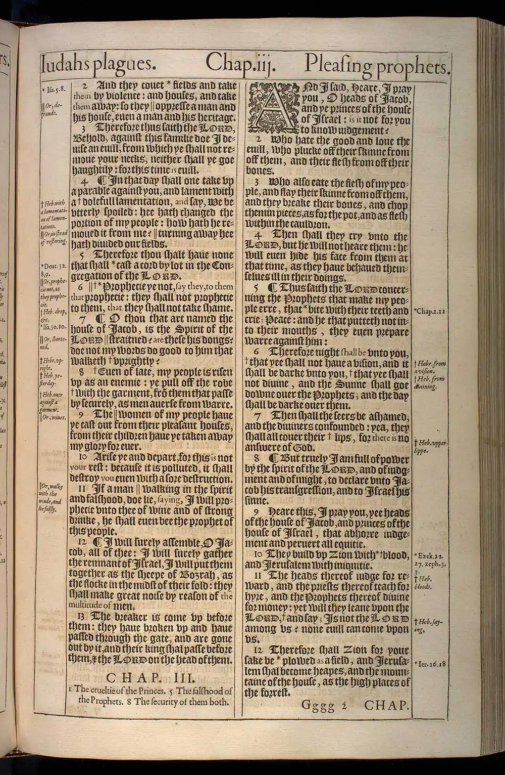 Micah Chapter 2 Original 1611 KJV Bible Scan