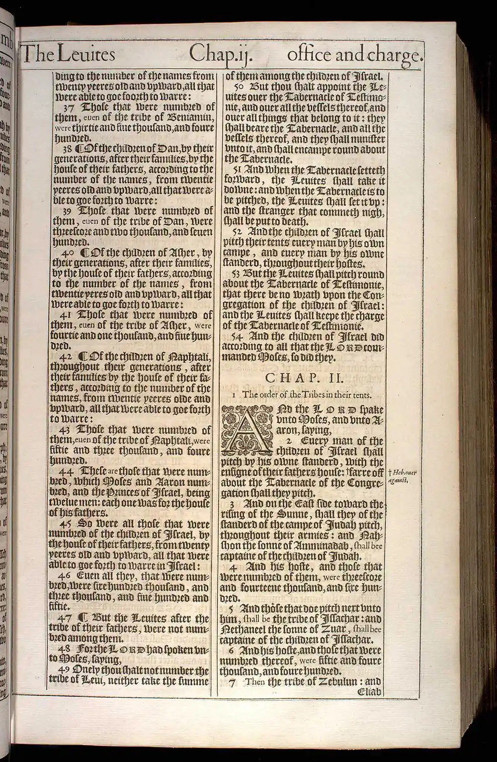 Numbers Chapter 2 Original 1611 KJV Bible Scan